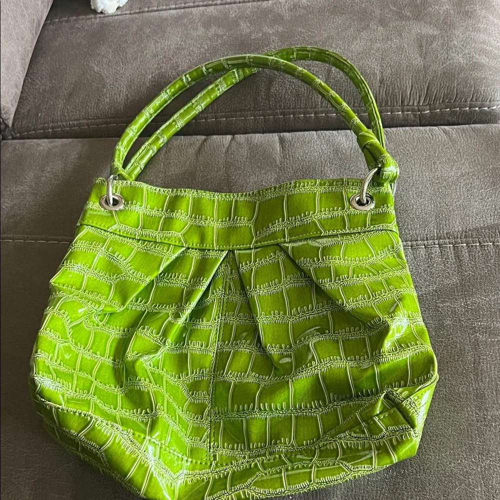 Green Textured Women's Handbag - Picture 1 of 5